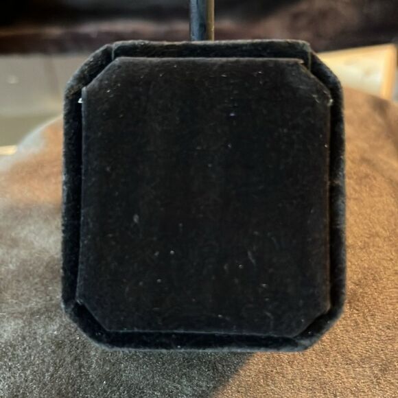 Gorgeous Blue Topaz & Crystal Ring in Rose Gold over Sterling size 8 - Picture 11 of 11